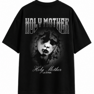 Camiseta Oversize Negra “Holy Mother”