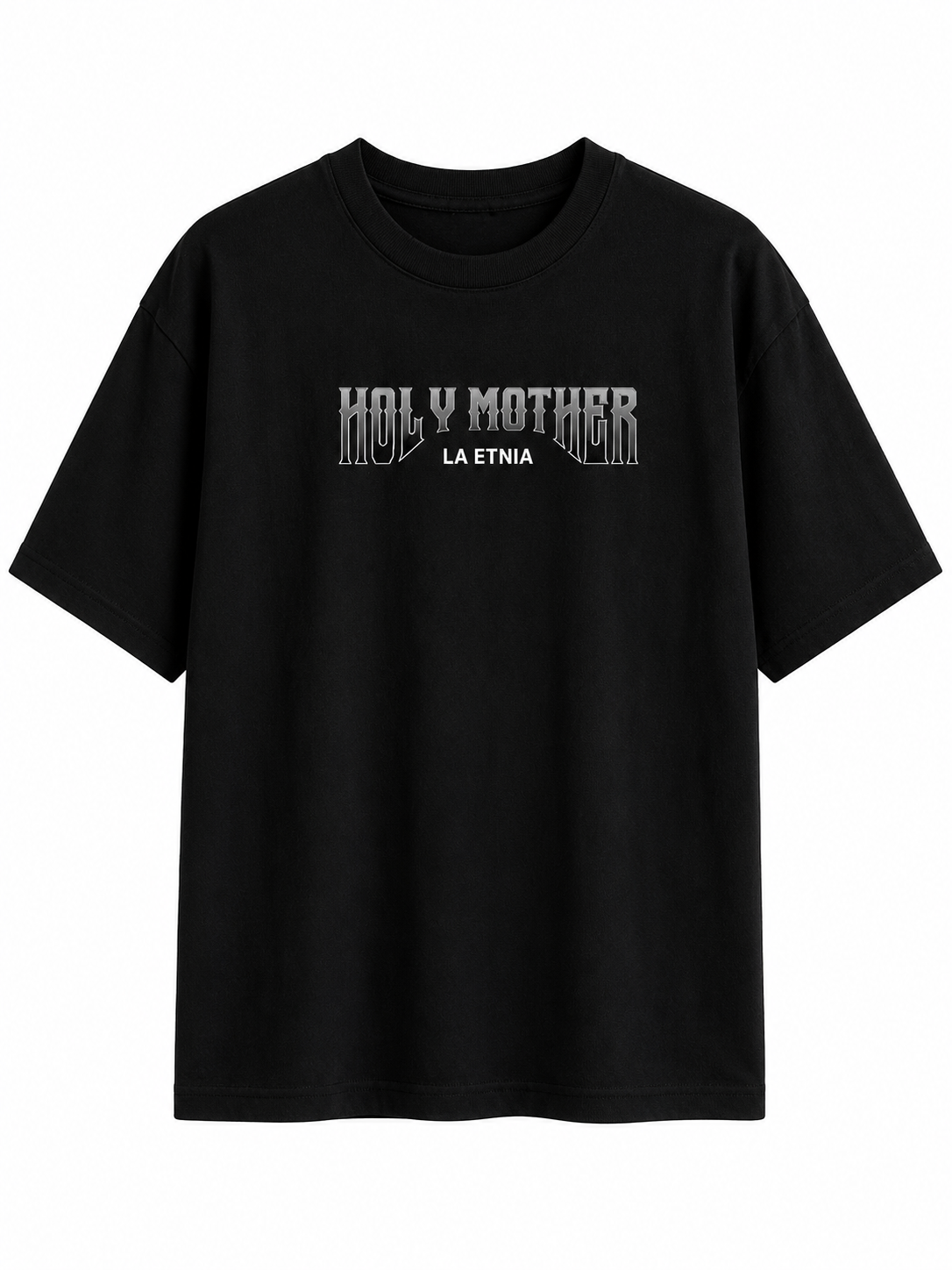 Camiseta Oversize Negra “Holy Mother” - Image 2